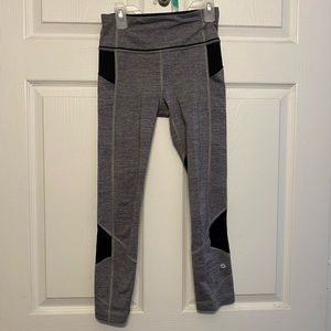 Lululemon Black and Grey Leggings Size 2